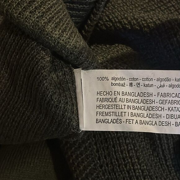 Zara Boys Olive Green Crewneck Sweater with Black Pocket - Size 7 - Picture 7 of 7
